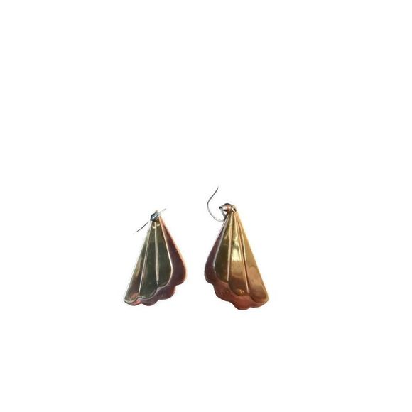 VINTAGE 1990's Copper Earrings - Picture 2 of 4